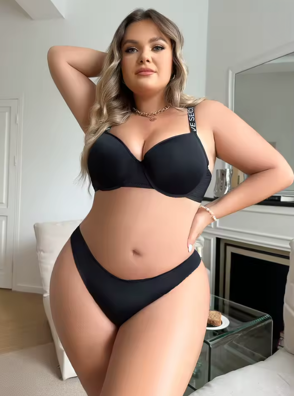 Ensemble Lingerie Noire Grande Taille | Maintien & Séduction – 90D à 110D